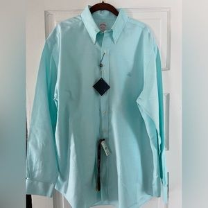 Brooks Brothers 100% Cotton Mens Non Iron Large Shirt